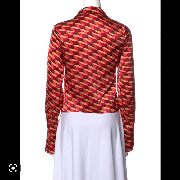 Nicholas Page Silk V-Neck Long Sleeve Top - Picture 2 of 7